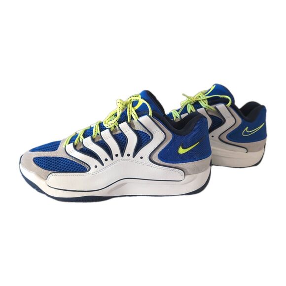 Nike KD18 "Smart City" basketball shoes Hyper Royal/Neon Yellow/Sail Size 10.5 - Picture 4 of 16